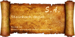Steinbach Antal névjegykártya